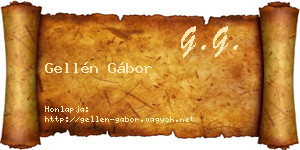 Gellén Gábor névjegykártya