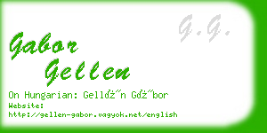 gabor gellen business card